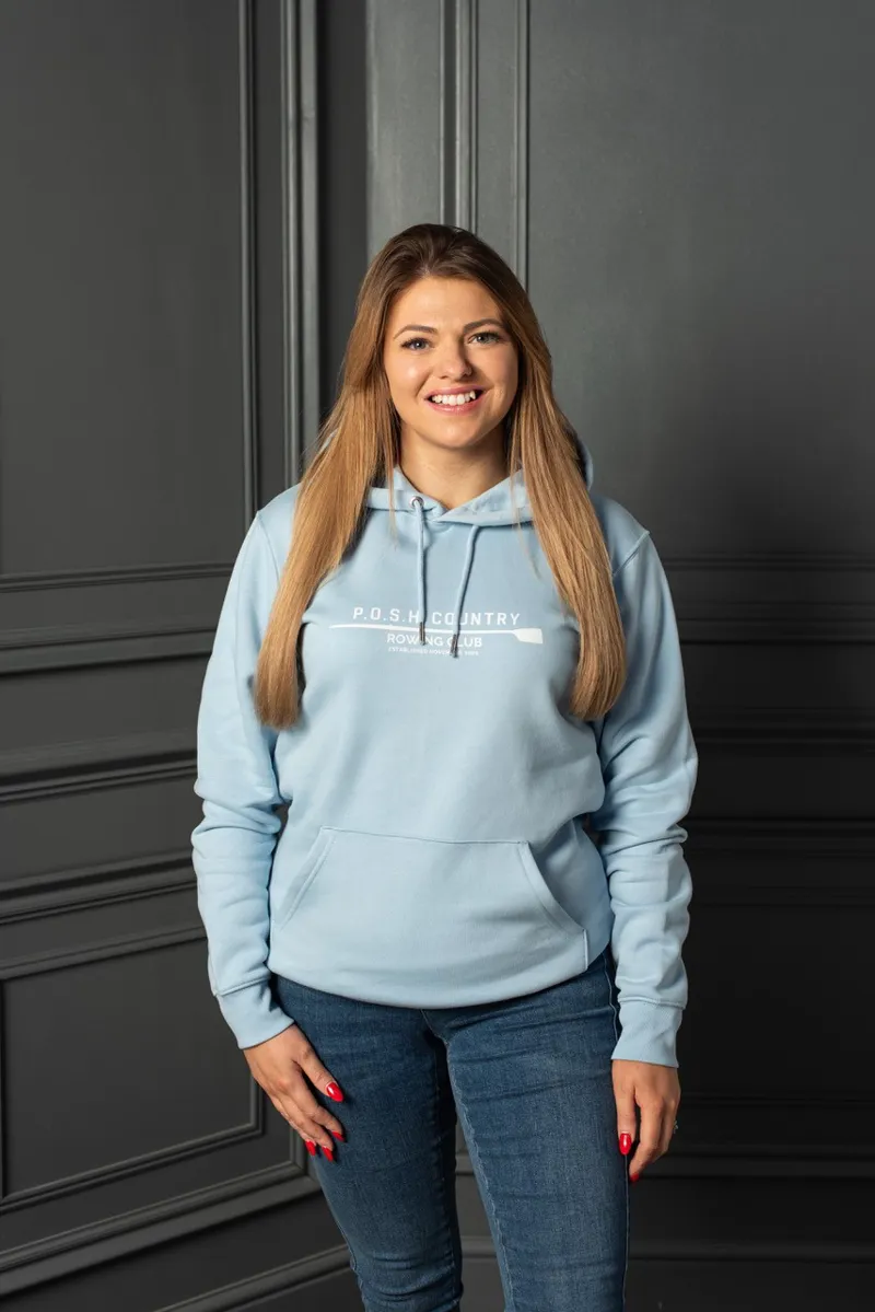 POSH Country Henley Hoodie Azur Sky-4